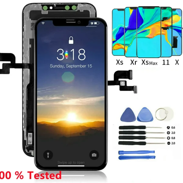 For iPhone X XR Max 11 12 13 14 15 OLED LCD Display Touch Screen Replacement Lot